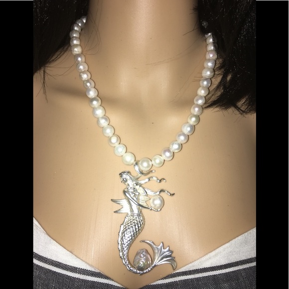 SALE 💃🏻MERMAID PENDANT FRESHWATER PEARLS - Picture 7 of 8